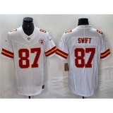 Men's Kansas City Chiefs #87 Taylor Swift White F.U.S.E. Vapor Untouchable Limited Stitched Jersey
