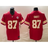 Men's Kansas City Chiefs #87 Taylor Swift Red F.U.S.E. Vapor Untouchable Limited Football Stitched Jersey