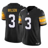 Men's Pittsburgh Steelers #3 Russell Wilson Black F.U.S.E. Vapor Untouchable Limited Football Stitched Jersey