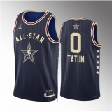 Men's 2024 All-Star #0 Jayson Tatum Navy Stitched Basketball Jersey