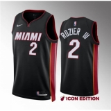 Men's Miami Heat #2 Terry Rozier III Black Icon Edition Stitched Basketball Jersey