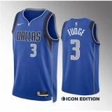 Men's Dallas Mavericks #3 Alex Fudge Blue Icon Edition Stitched Basketball Jersey