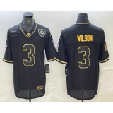 Men's Pittsburgh Steelers #3 Russell Wilson Black Gold 2020 Salute To Service Stitched NFL Nike Limited Jersey