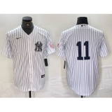 Men's New York Yankees #11 Anthony Volpe White With 2024 Cool Base Stitched Jersey