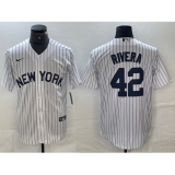 Men's New York Yankees #42 Mariano Rivera White 2024 Cool Base Stitched Jerseys