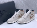 2024.3 Air Jordan 1 Mid “Brown Elephant” Men And Women Shoes AAA -SY (38)