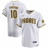 Men's San Diego Padres #10 Jurickson Profar White 2024 Home Limited Baseball Stitched Jersey