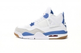 2024.4 (Sale)Super Max Perfect Air Jordan 4 Nike SB x  “White Blue”Men And Women Shoes -LJR (32)