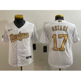 Youth Los Angeles Dodgers #17 Shohei Ohtani White 2022 All Star Stitched Flex Base Nike Jersey