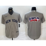 Men's New York Yankees Blank 2021 Grey Field of Dreams Cool Base Stitched Baseball Jerseys