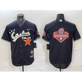 Men's Houston Astros Big Logo Black Cactus Jack Vapor Premier Stitched Baseball Jersey